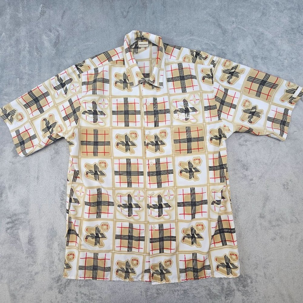 VTG Southpole Shirt Men's Large Nova Check Plaid Style Button‎ Up Hip Hop Retro